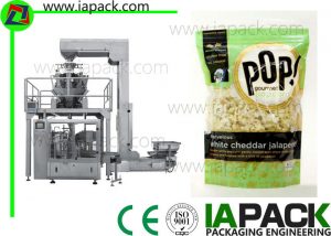 Popcorn Premade Pouch Filling Sealing Machine Kun Multi Head Scale